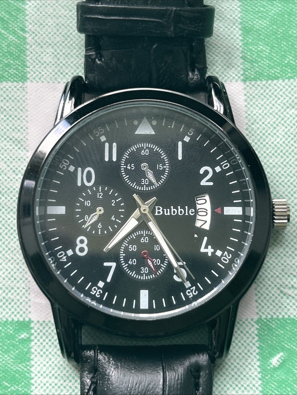 Bubble Black Dial And Band Men’s Quartz Watch